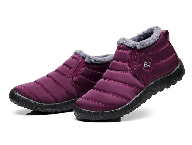 Women's Fleece Lined Snow Boots Purple — feature 4