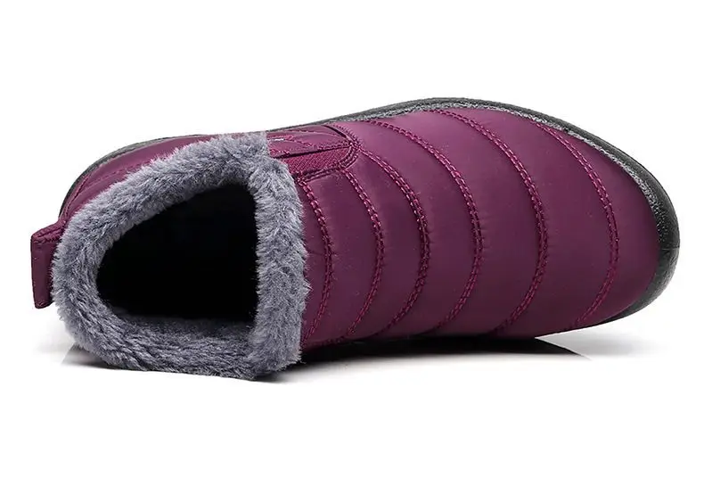 Women's Fleece Lined Snow Boots Purple — feature 5