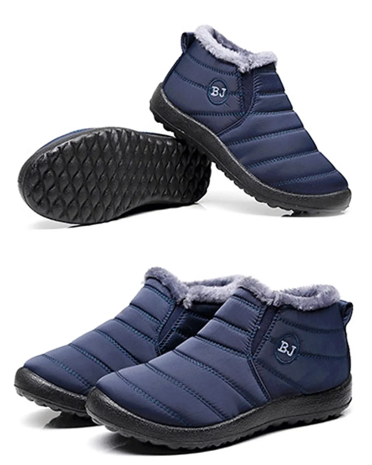 Women's Fleece Lined Snow Boots Purple — feature 9