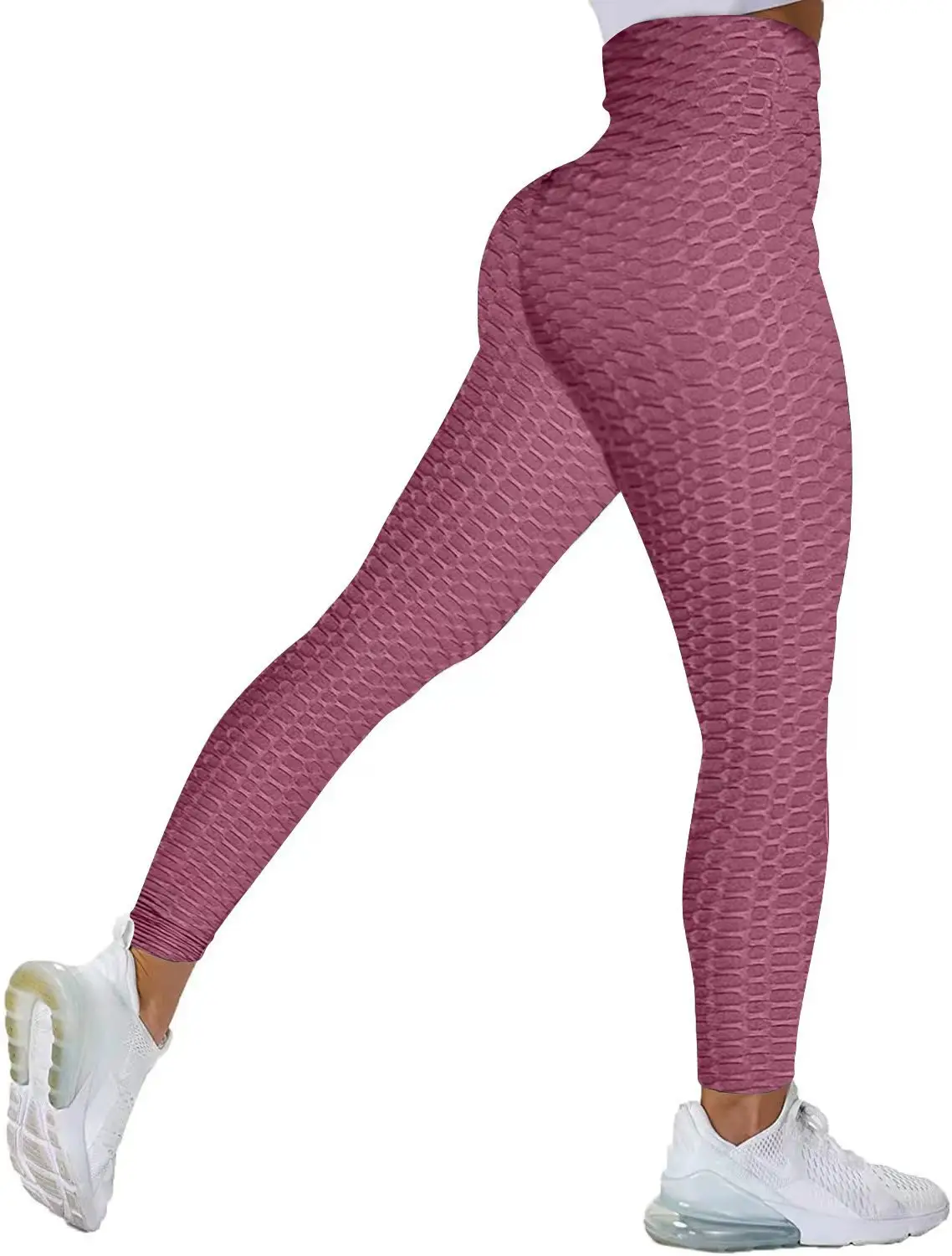 Black Jacquard Hip Bubble Yoga Pants Large - Image 12