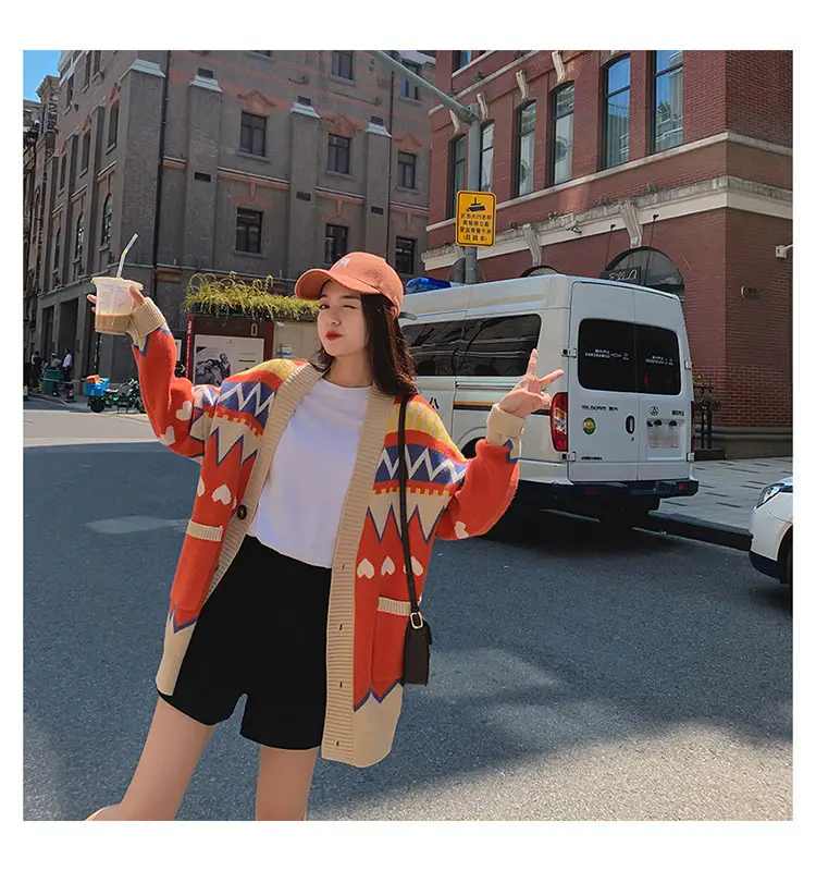 Women's Knitted V-Neck Sweater Coat 2023 Spring Autumn - Image 5