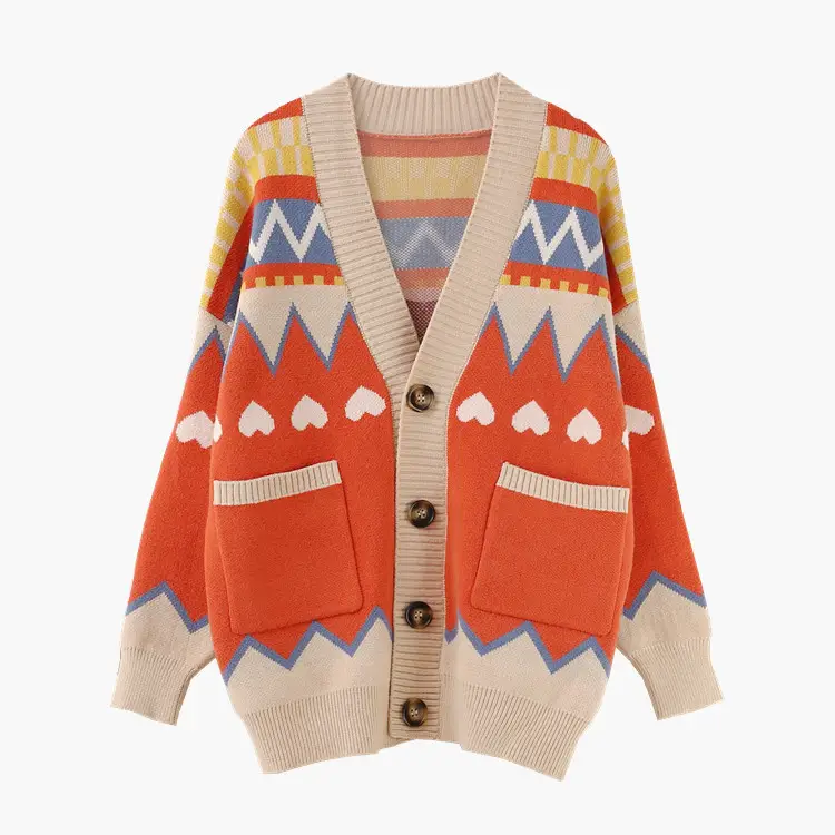 Women's Knitted V-Neck Sweater Coat 2023 Spring Autumn - Image 3