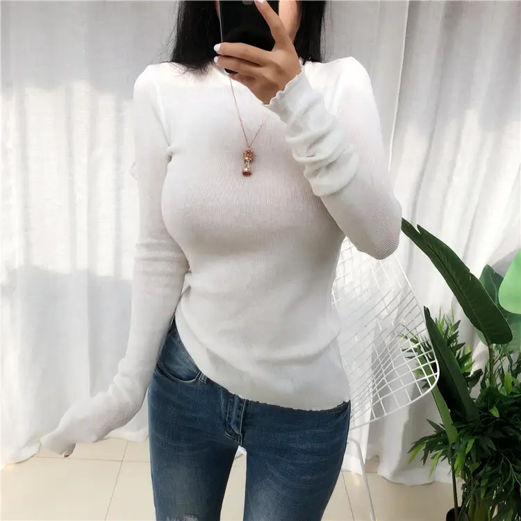 Women's Micro-Knit Long Sleeve T-Shirt Mint Green — feature 12