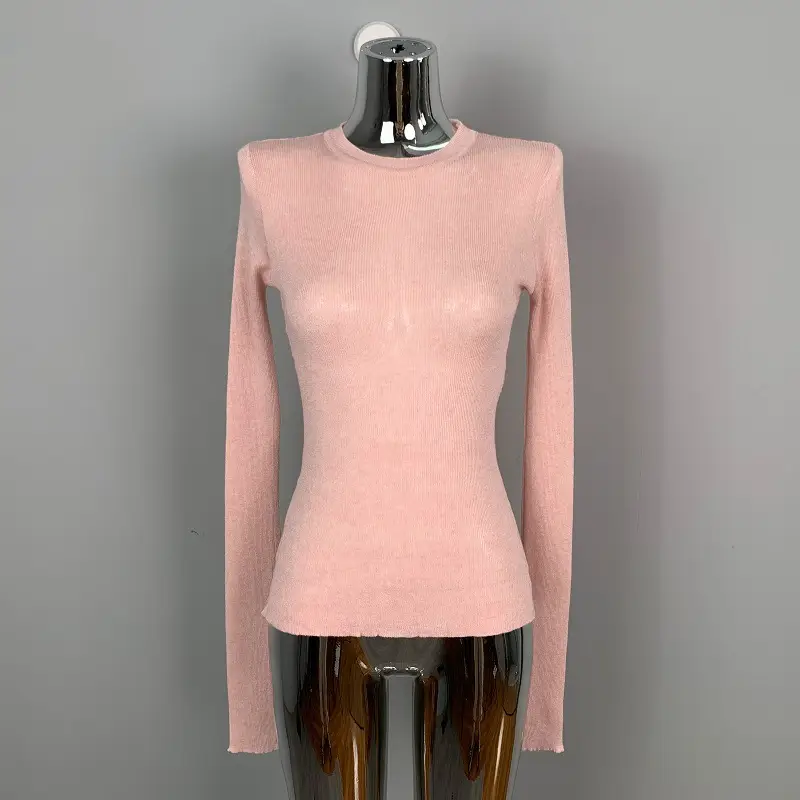 Women's Micro-Knit Long Sleeve T-Shirt Mint Green