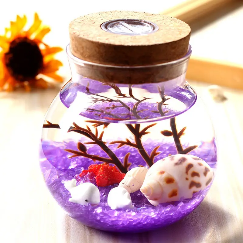 Glass Decorative Bottle with Wooden Cap & Remote Control - Image 16