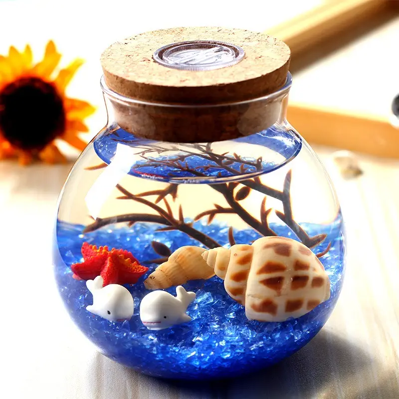 Glass Decorative Bottle with Wooden Cap & Remote Control - Image 17