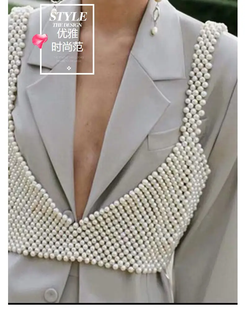 2020 New Handmade Beaded V-Neck Vest for Women — feature 2
