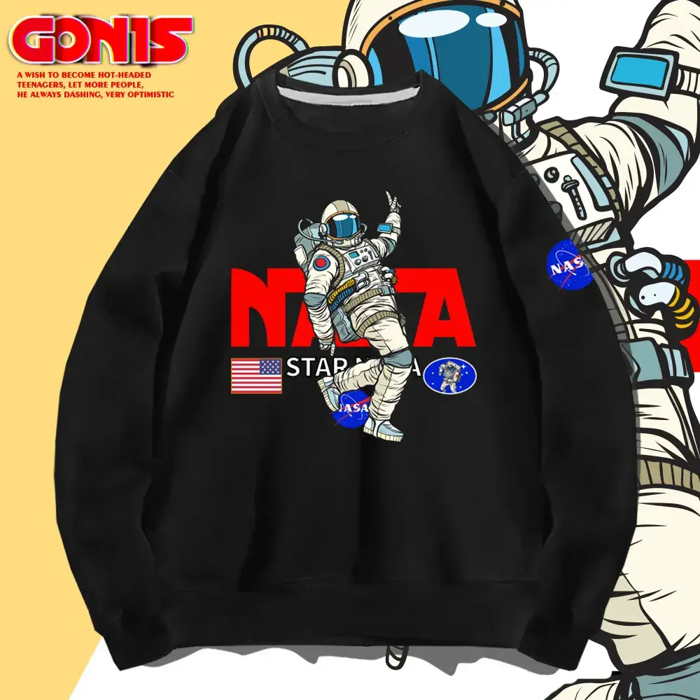 NASA Men's White Sweatshirt with Robot Print - Image 11