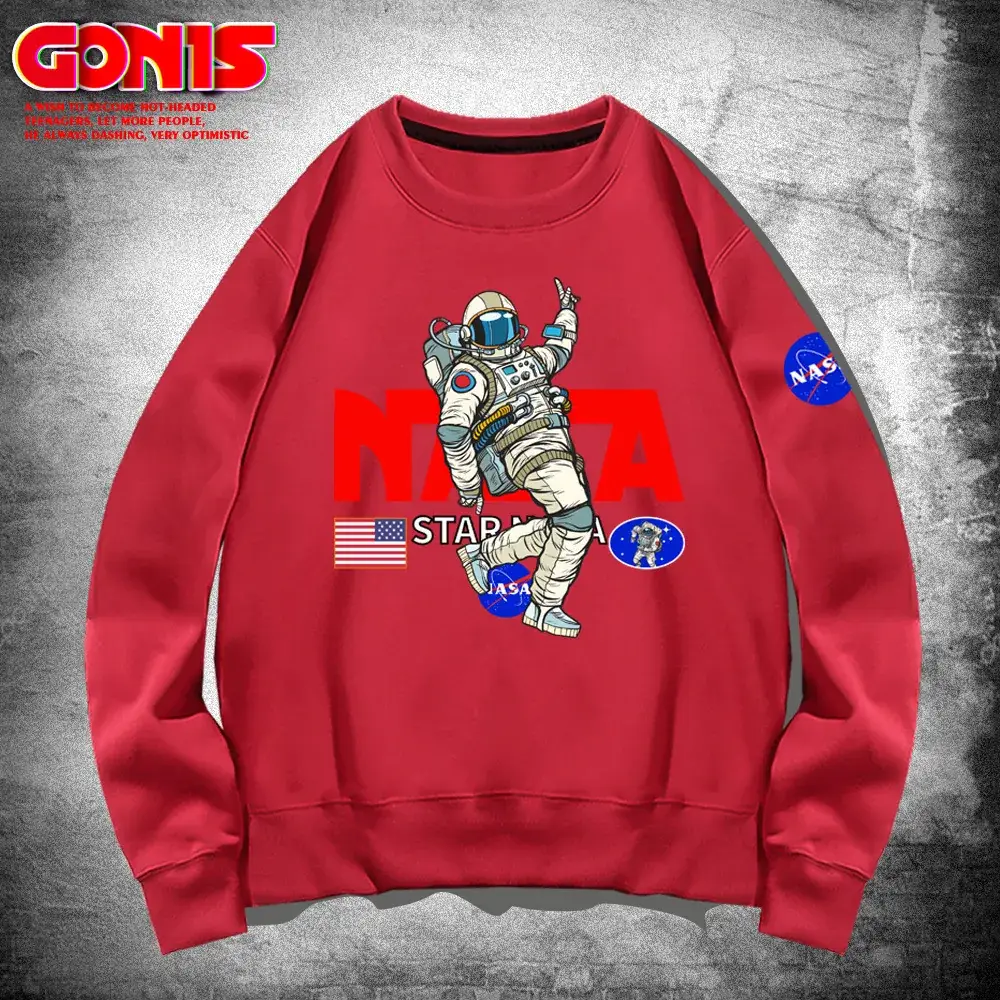 NASA Men's White Sweatshirt with Robot Print - Image 13
