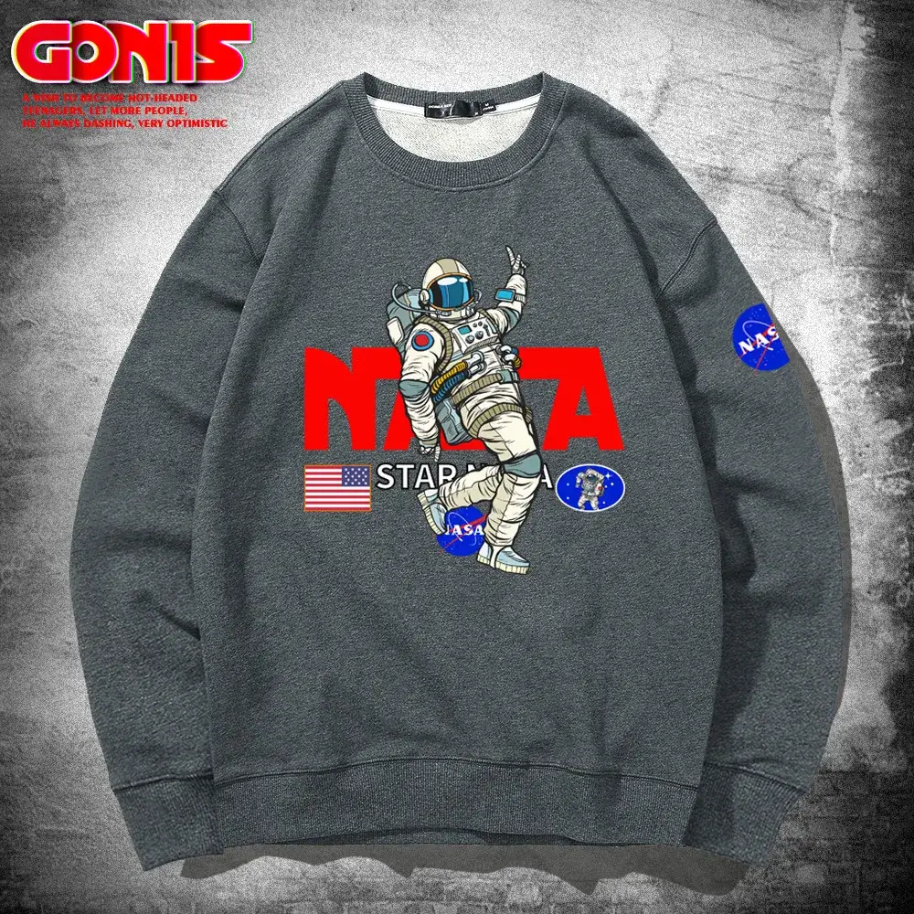 NASA Men's White Sweatshirt with Robot Print - Image 8
