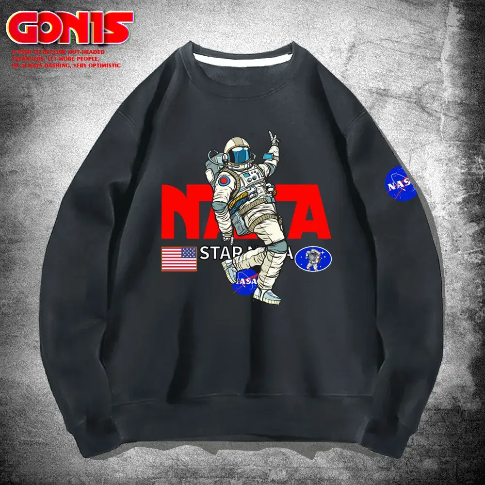 NASA Men's White Sweatshirt with Robot Print - Image 9
