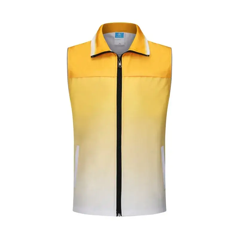 Men Gradient Yellow Vest Vesting Vesting Vesting Vesting Vesting - Image 4