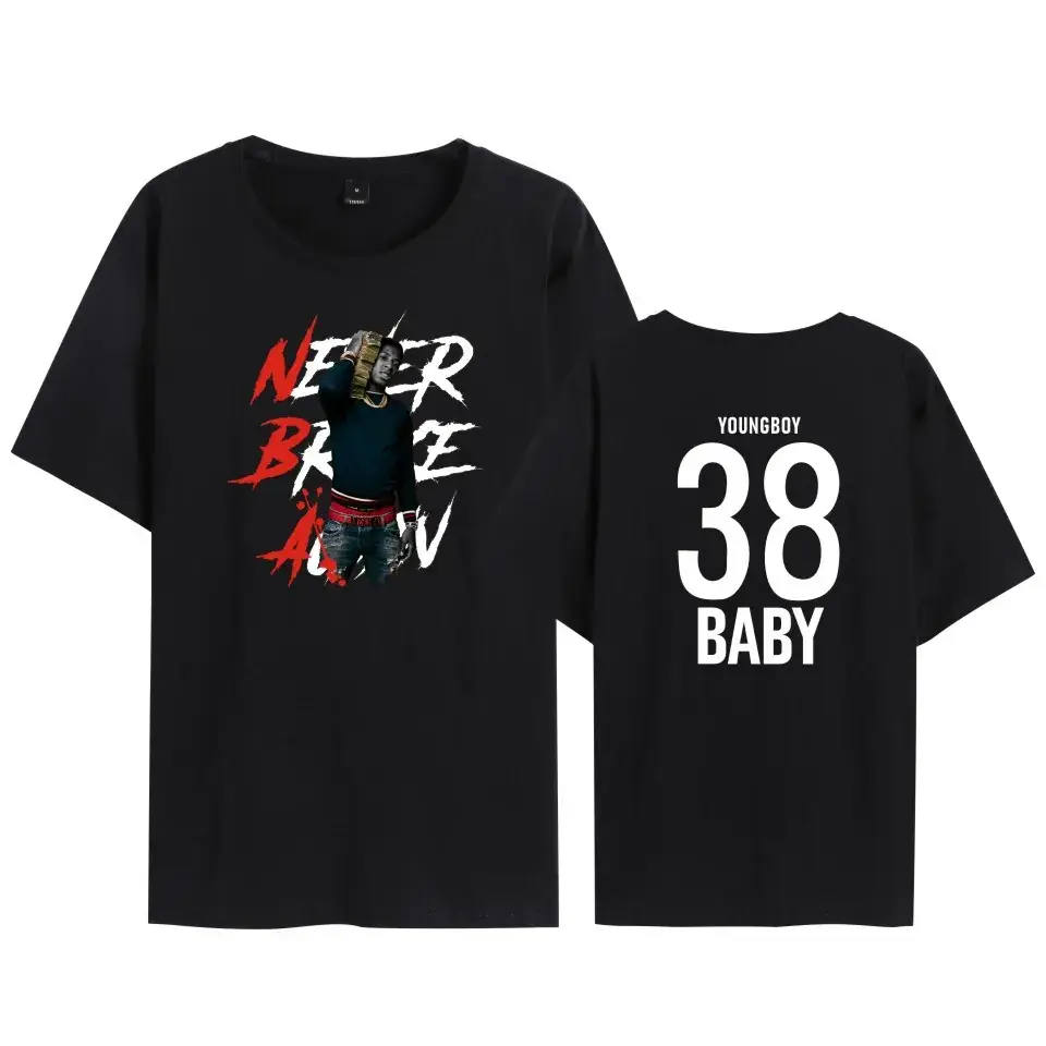 Nev T-shirt Navy Blue Never Break Again Graphic