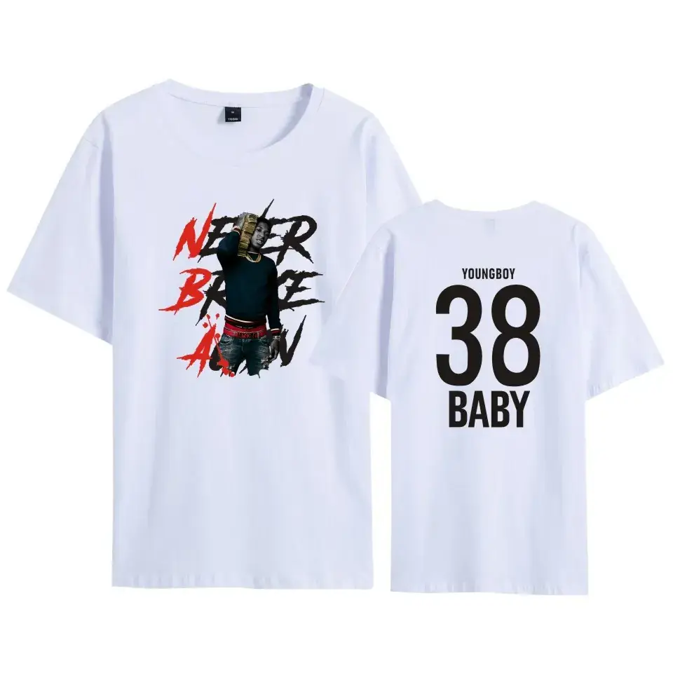 Nev T-shirt Navy Blue Never Break Again Graphic