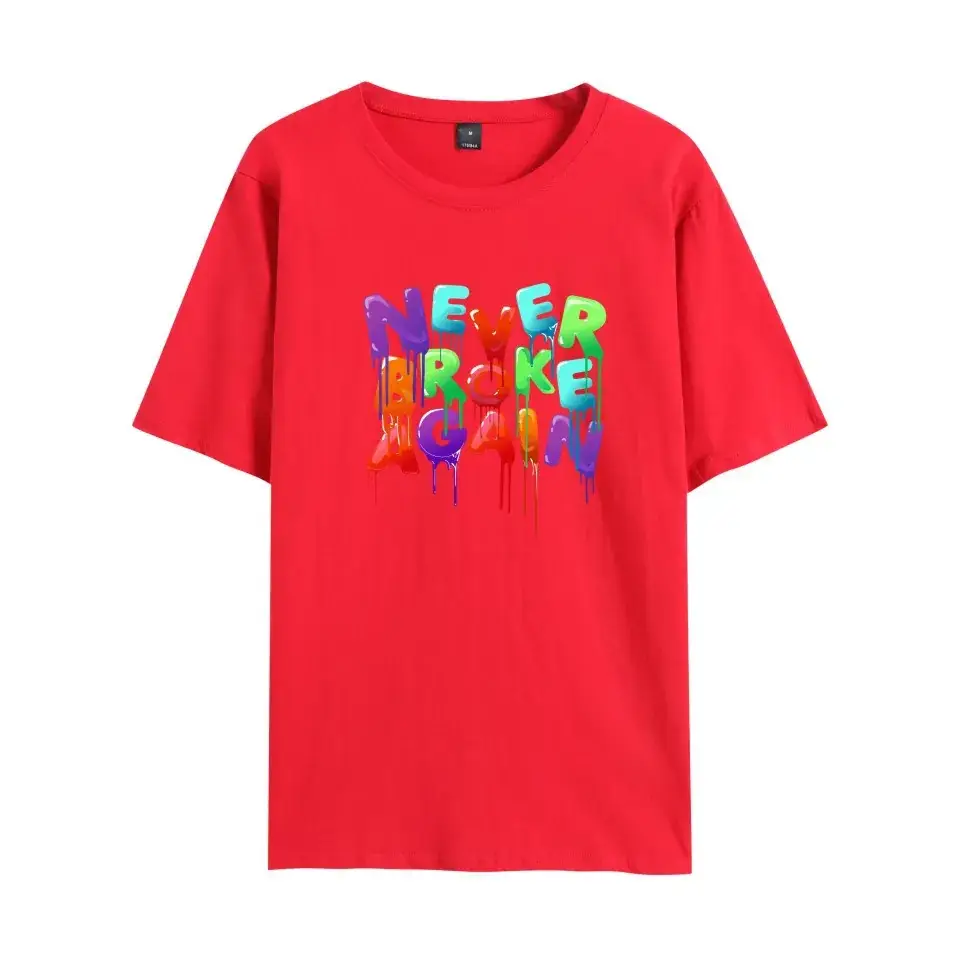Nev T-shirt Navy Blue Never Break Again Graphic
