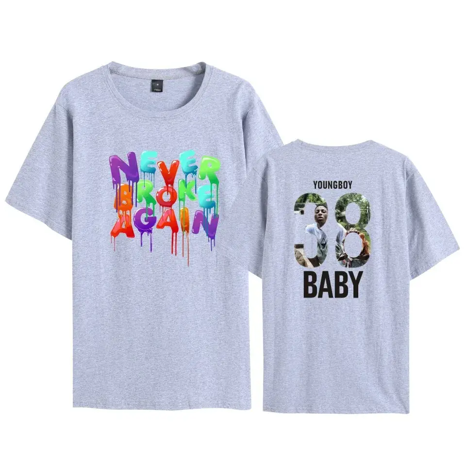 Nev T-shirt Navy Blue Never Break Again Graphic