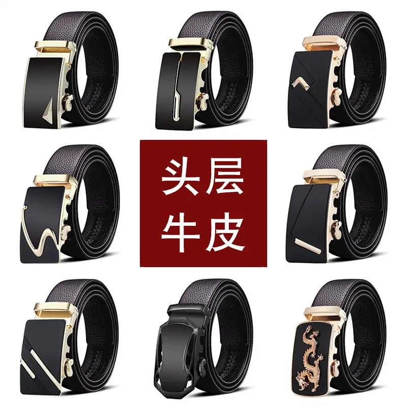 Men's Black Leather Belt with Silver Buckle - Image 35