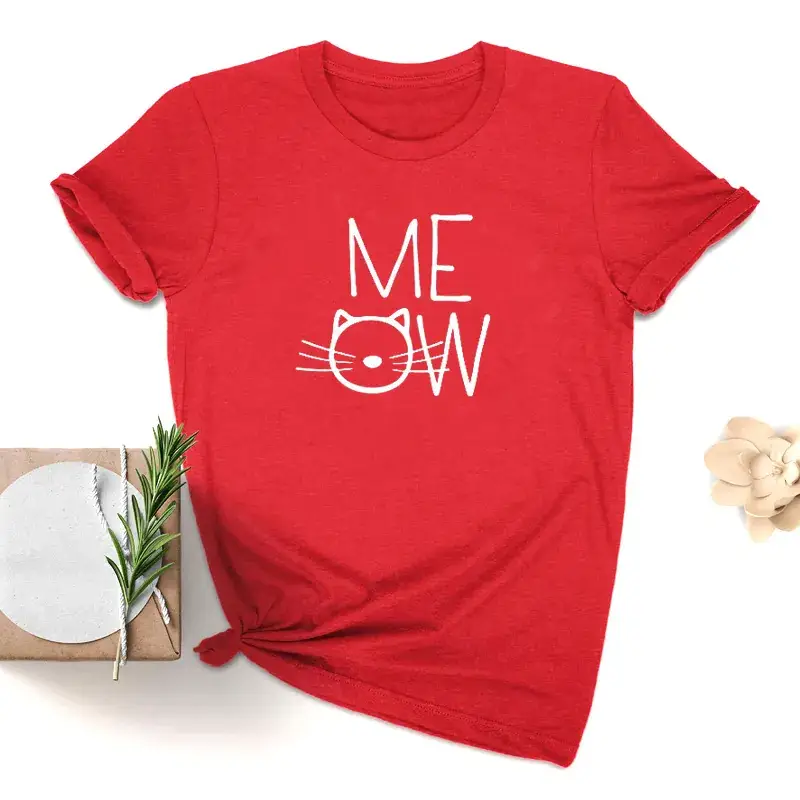 Men's Yellow Meow Cat Graphic T-Shirt - Image 7