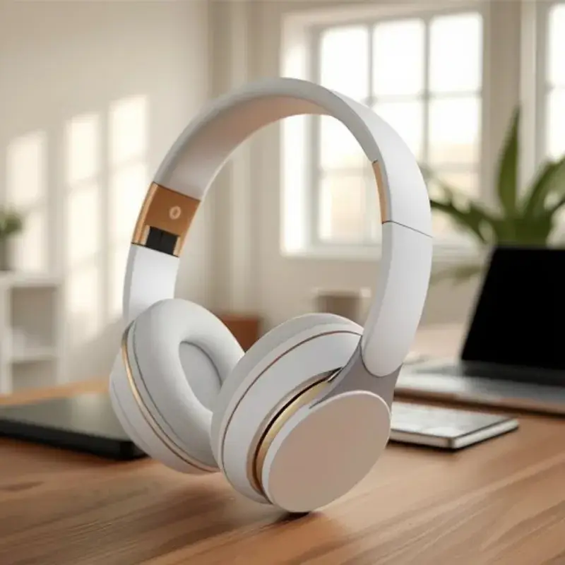 White Bluetooth Headset for Sports & Gaming