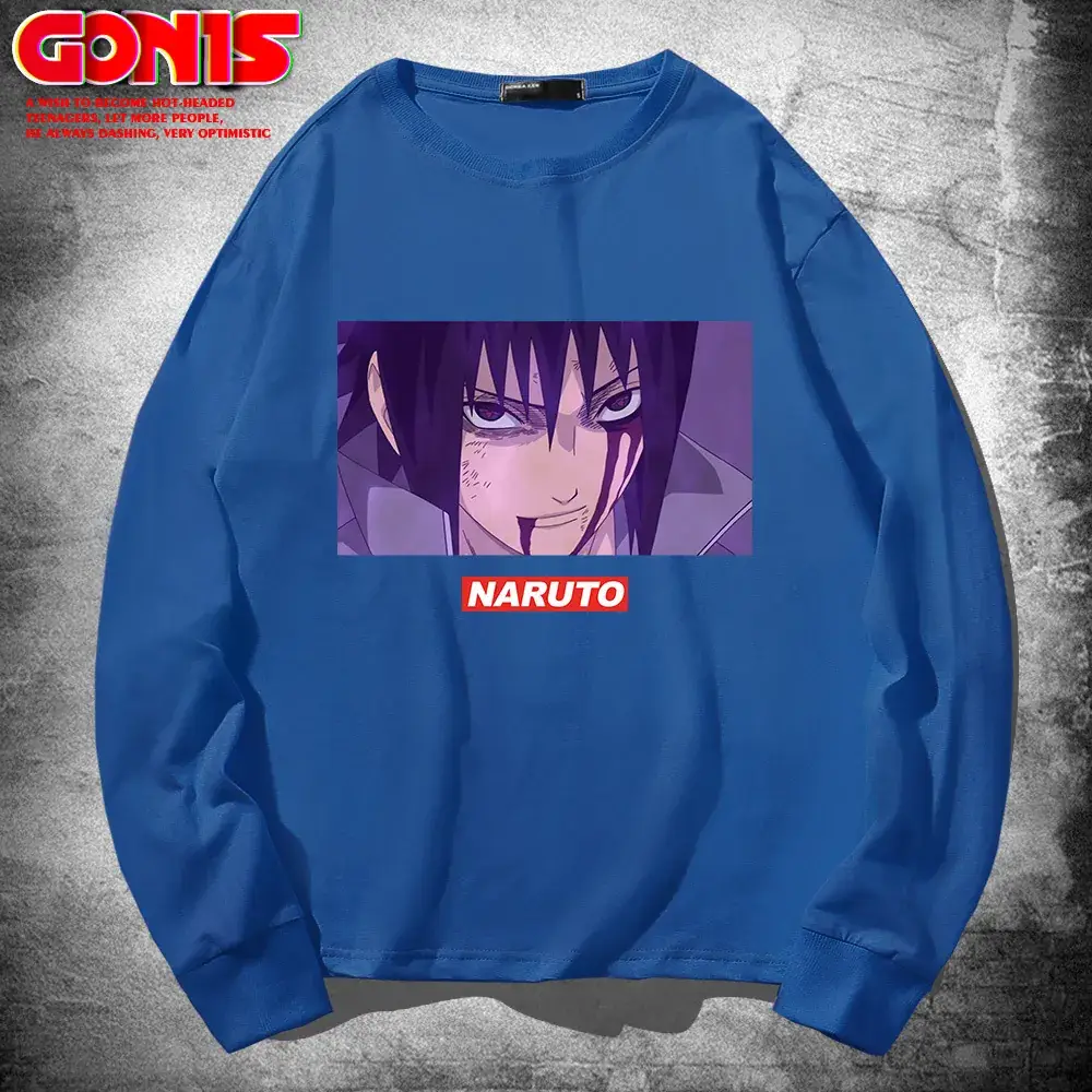 Naruto Sasuke Long Sleeve T-Shirt White Pure Cotton - Image 5