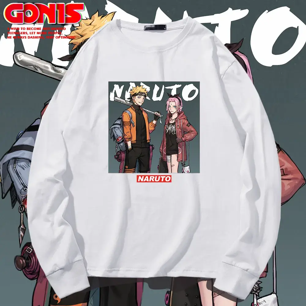 Naruto Long Sleeve Men's T-Shirt White - Image 11
