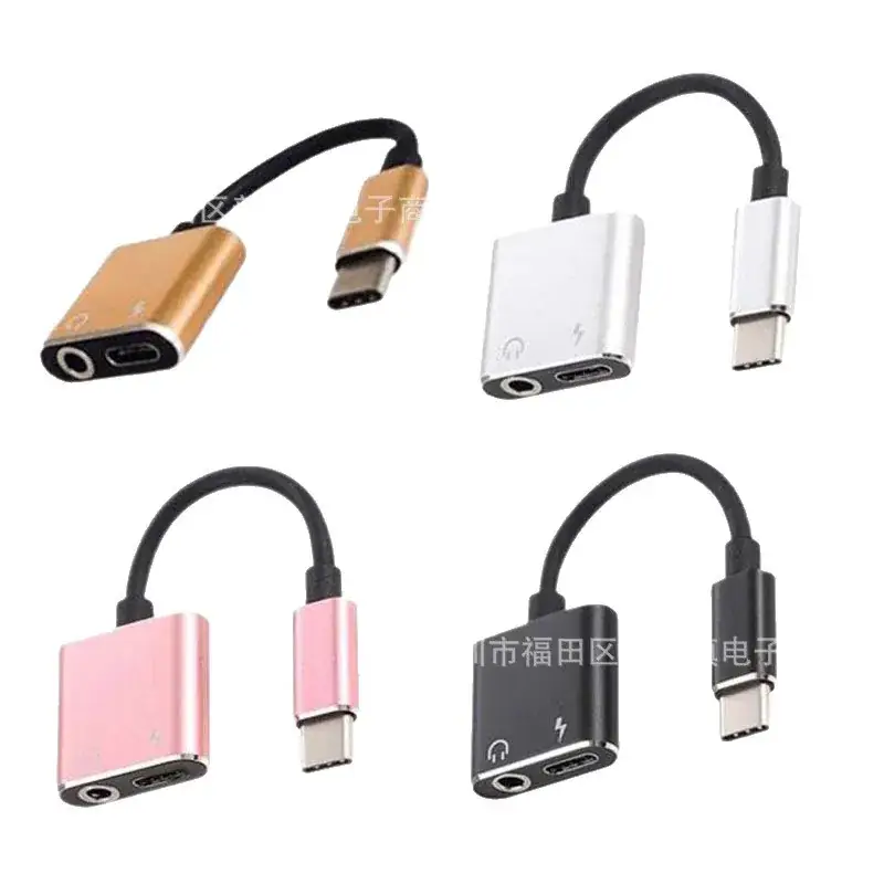 Type-C to 3.5mm 2-in-1 Charging Cable