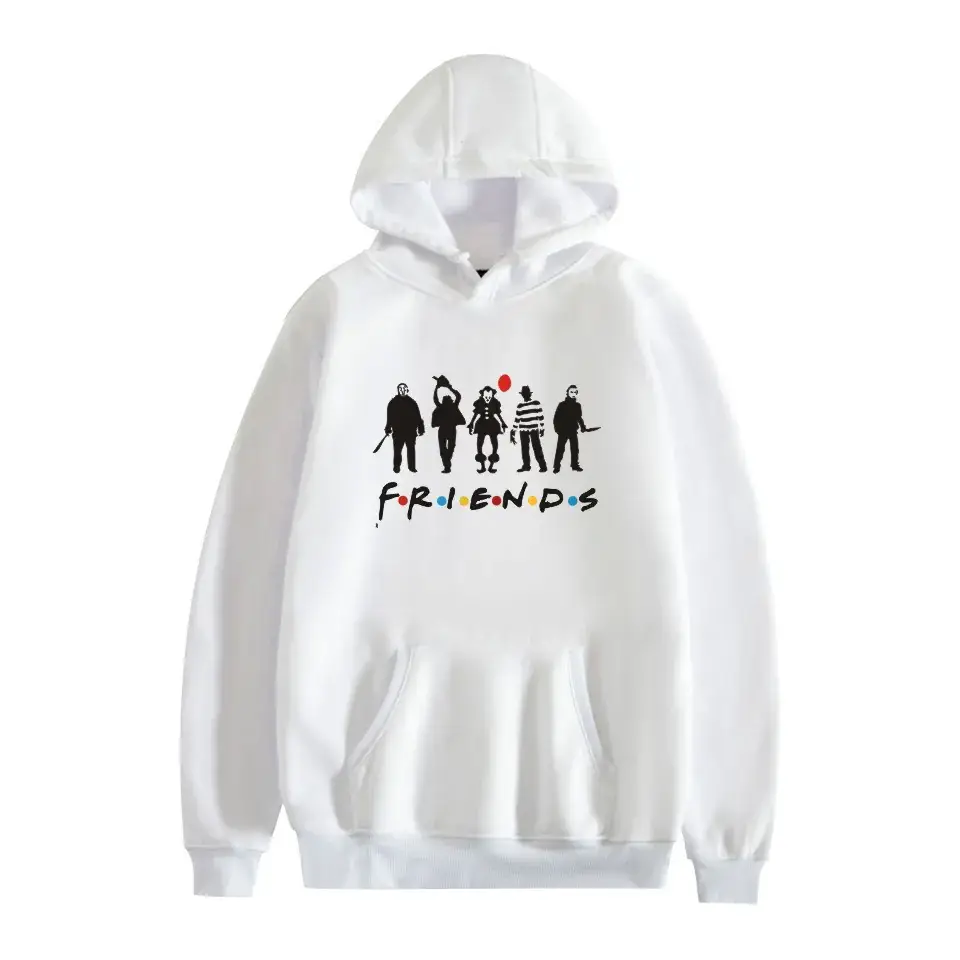 Red Printed Hoodie for Men Women Friends Don't Lie - Image 8