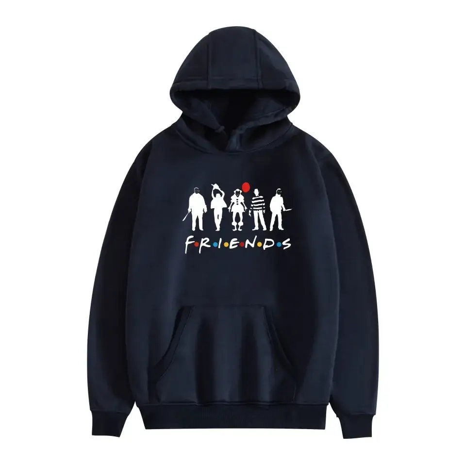 Red Printed Hoodie for Men Women Friends Don't Lie - Image 10