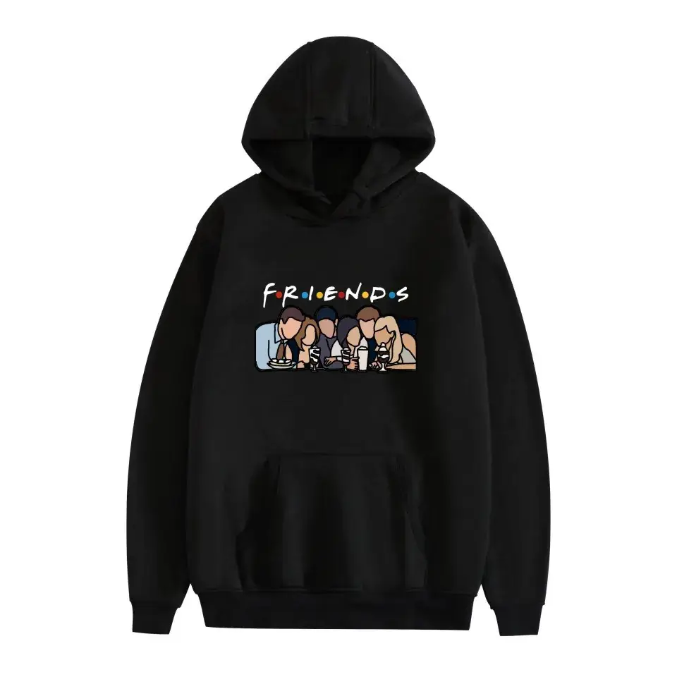 Red Printed Hoodie for Men Women Friends Don't Lie - Image 19