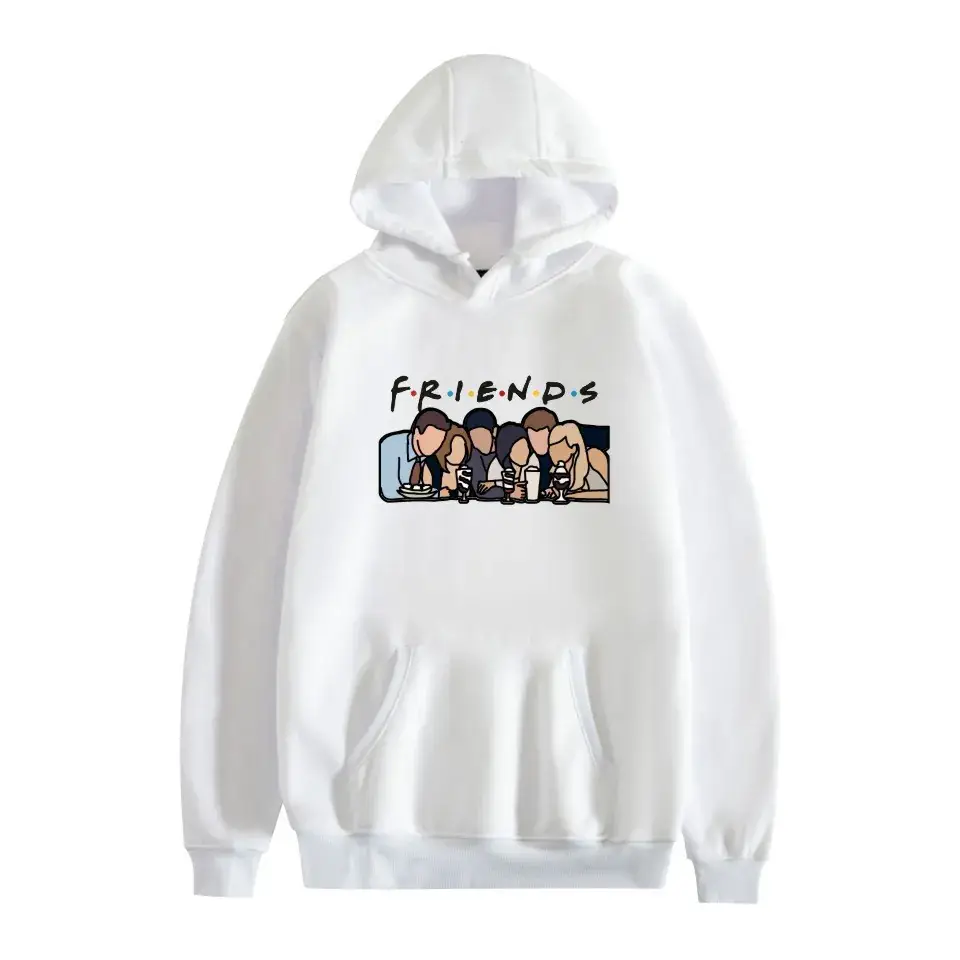 Red Printed Hoodie for Men Women Friends Don't Lie - Image 20