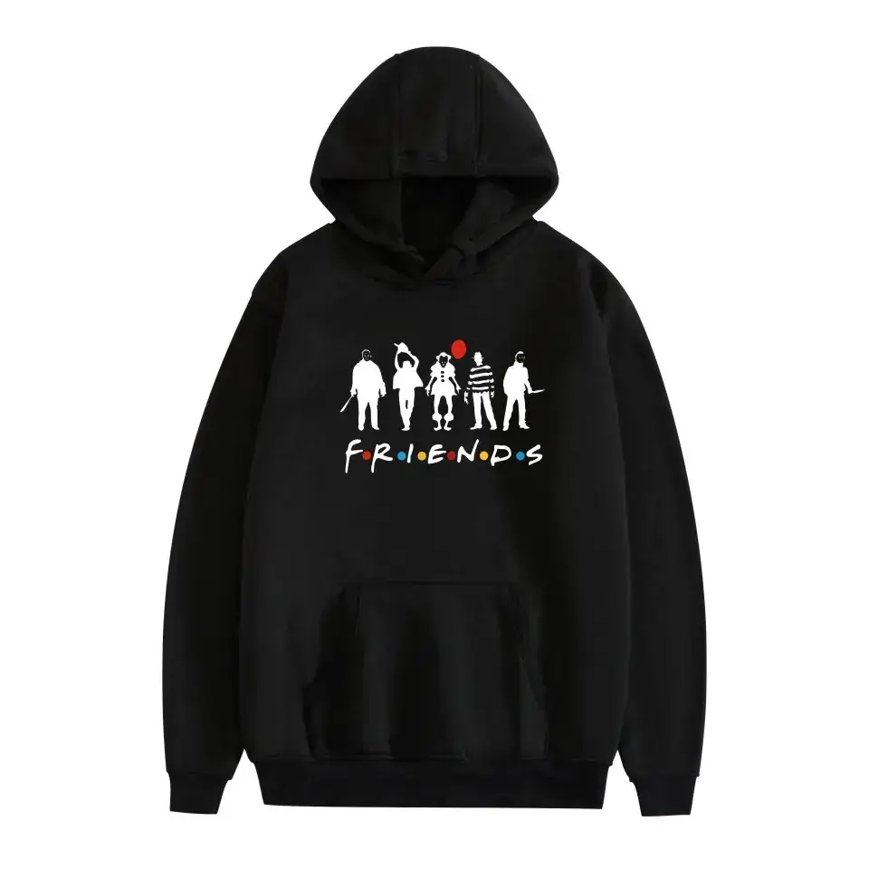 Red Printed Hoodie for Men Women Friends Don't Lie - Image 7