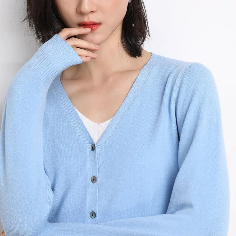 Green Knit Cardigan Women Autumn Winter 2024 - Image 8