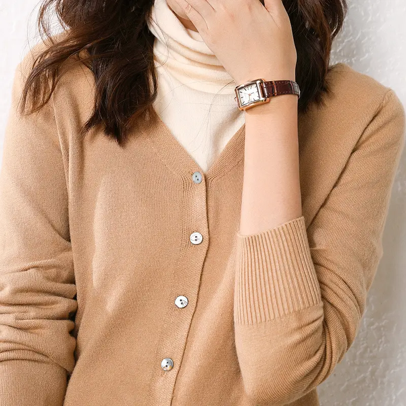 Green Knit Cardigan Women Autumn Winter 2024 - Image 9