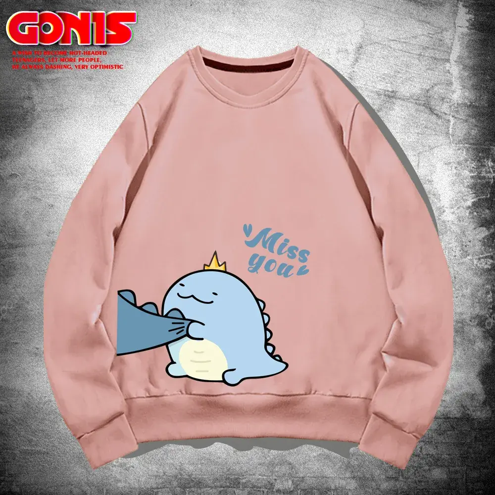 Men Blue Cartoon Crewneck Sweatshirt Spring Autumn - Image 16