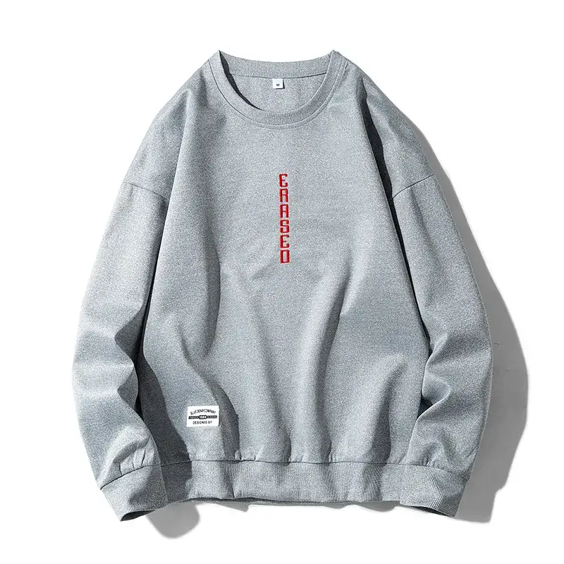 Men Black Graphic Sweatshirt Long Sleeve Casual Wear - Image 3