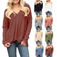 Women's Knitted Cardigan Sweater Brown Loose Autumn Winter — feature 25