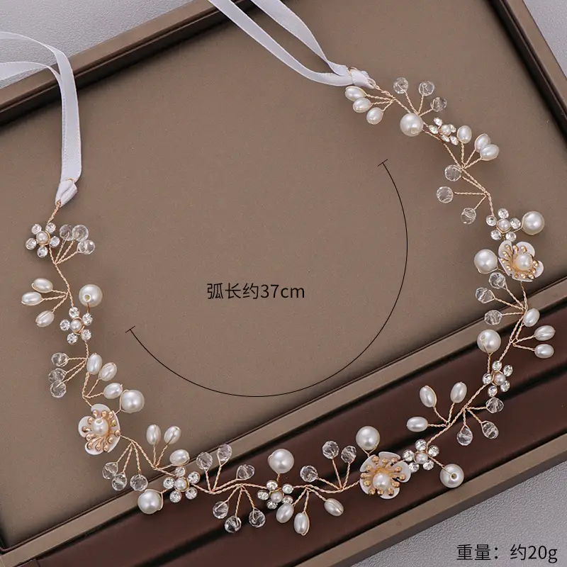 Pearl Flower Headband for Bridal Wear - Image 5