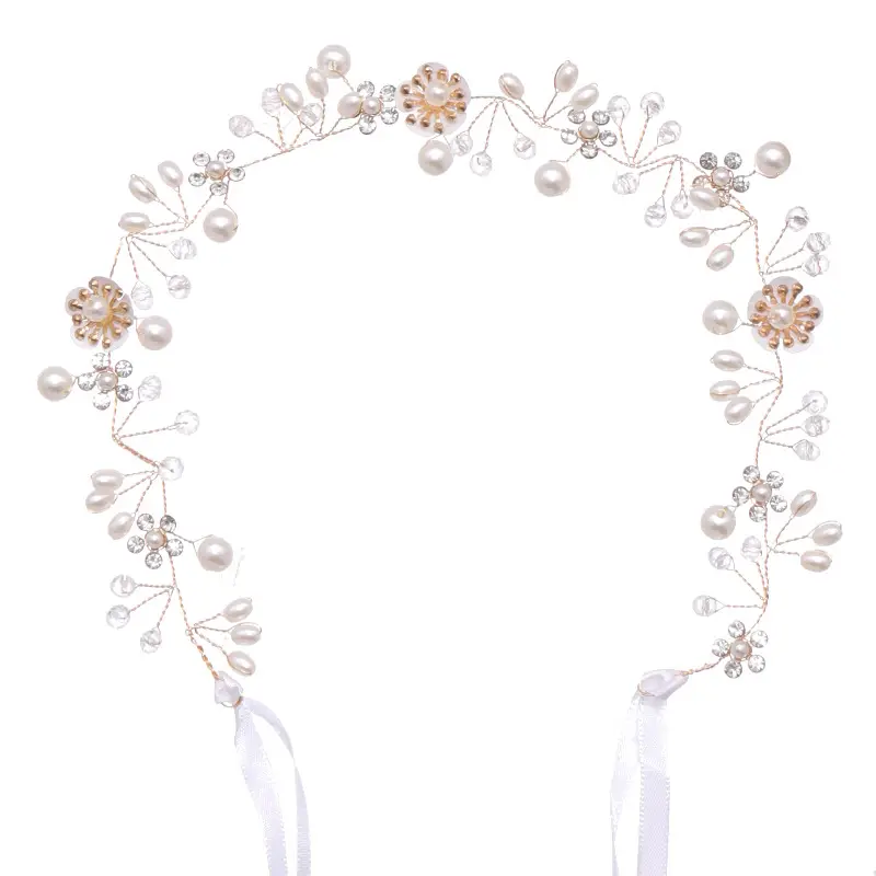 Pearl Flower Headband for Bridal Wear - Image 6