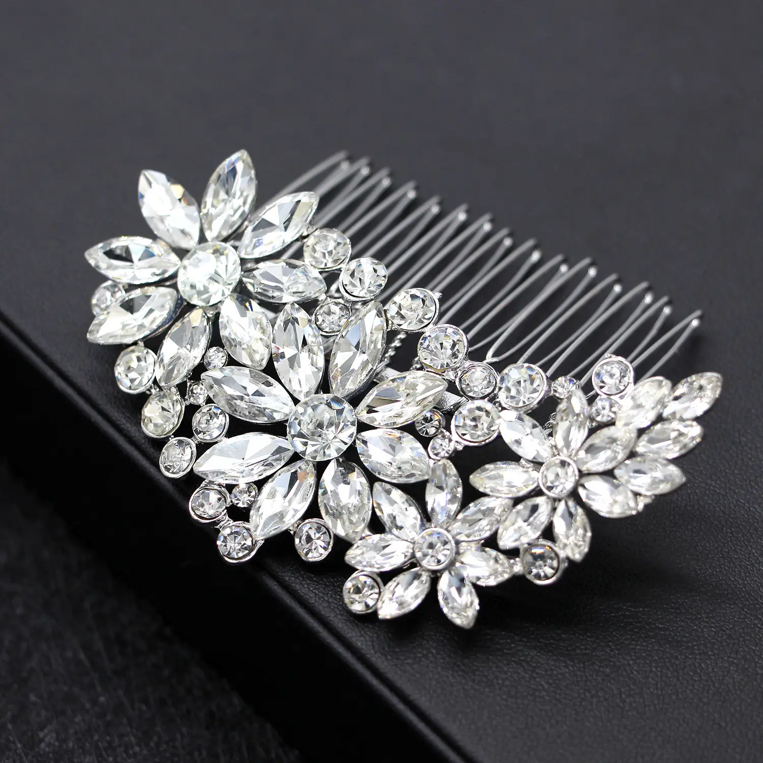 Crystal Rhinestone Hair Comb for Bridal Headdress - Image 5
