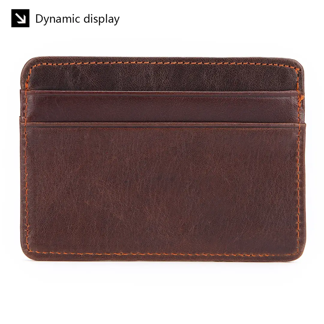 New Style Spot Hot Sale Men's Leather Wallet Oil Wax Leather Multi Card Bag Retro Cowhide Coin Wallet Card Bag Wholesale