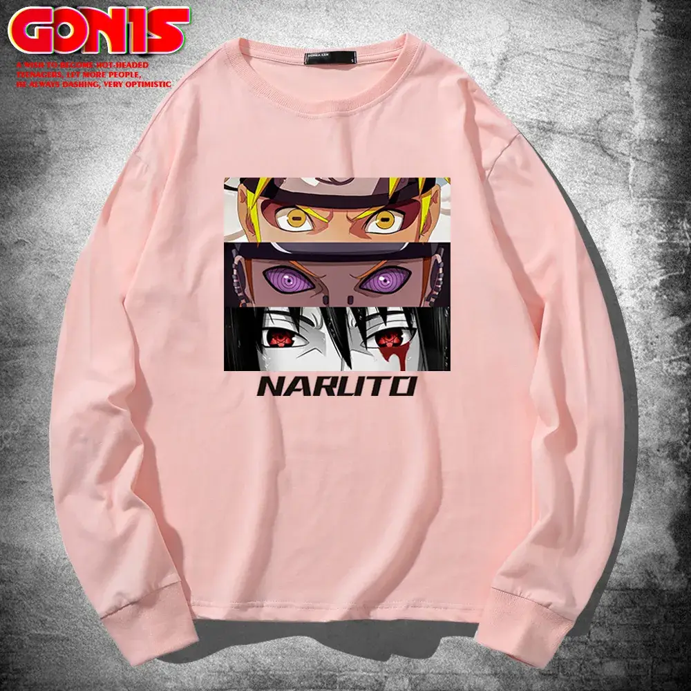 Naruto Graphic Long Sleeve T-Shirt Green Men