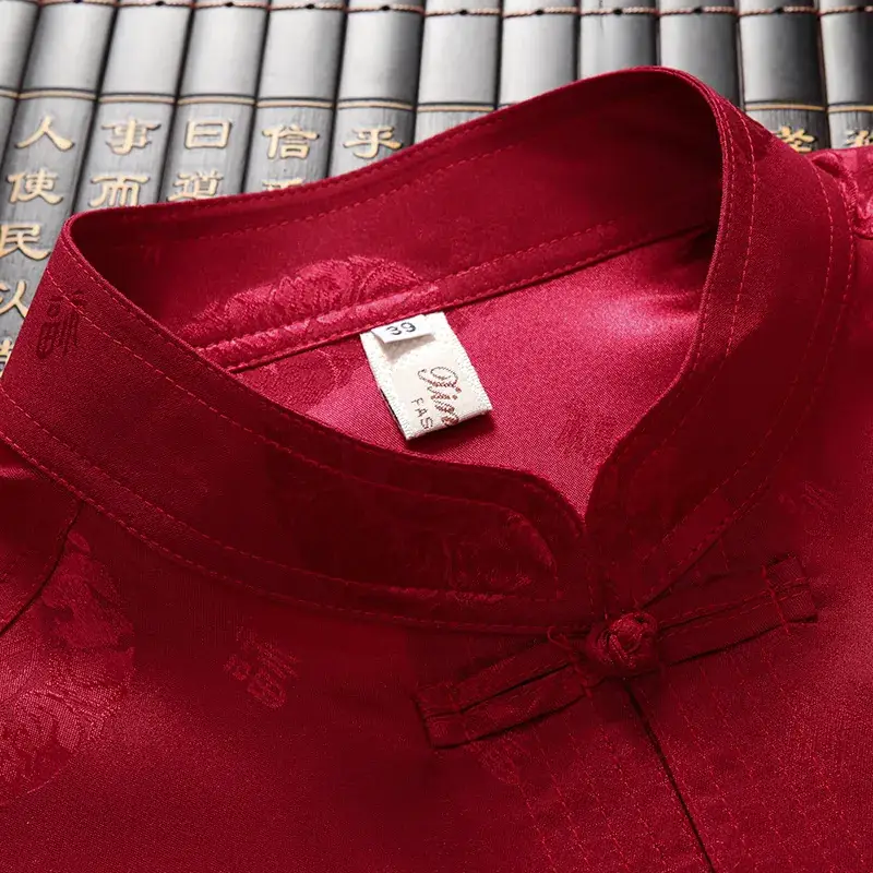 Men's Tang Suit Summer Short Sleeve Chinese Style - Image 8