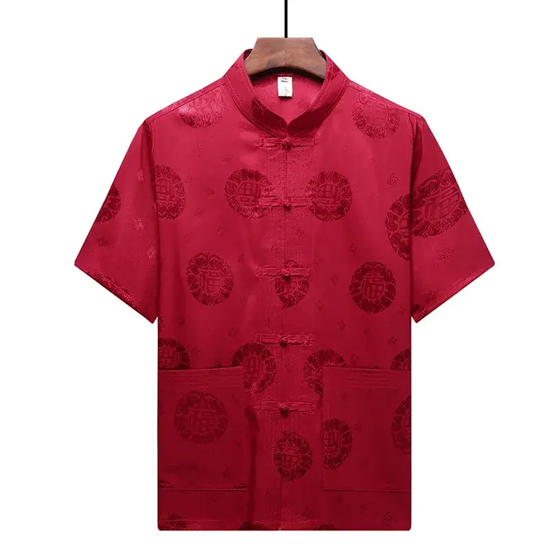 Men's Tang Suit Summer Short Sleeve Chinese Style - Image 10