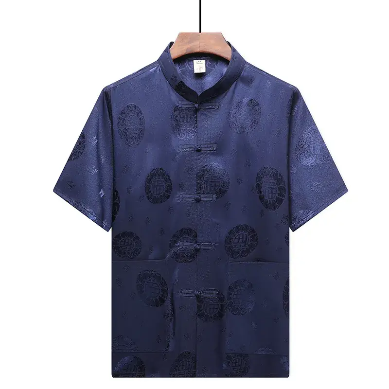 Men's Tang Suit Summer Short Sleeve Chinese Style - Image 3