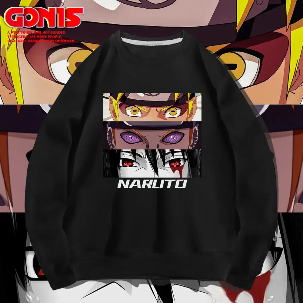 Naruto Anime Crewneck Sweatshirt Pink Spring Autumn