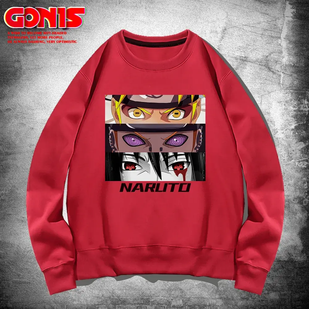 Naruto Anime Crewneck Sweatshirt Pink Spring Autumn