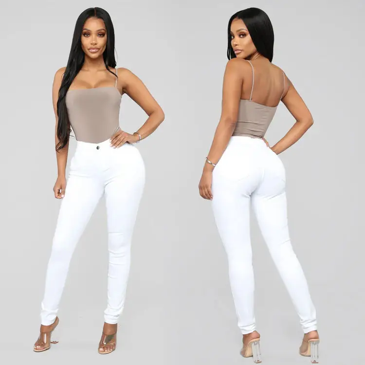 Women Slim Fit Blue Denim Leggings Stretchable - Image 8