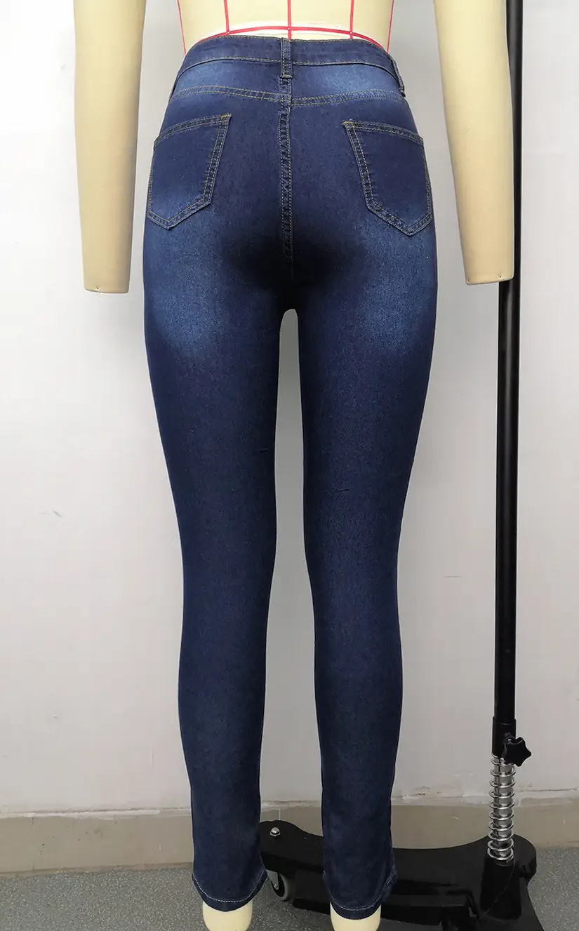 Women Slim Fit Blue Denim Leggings Stretchable — feature 28