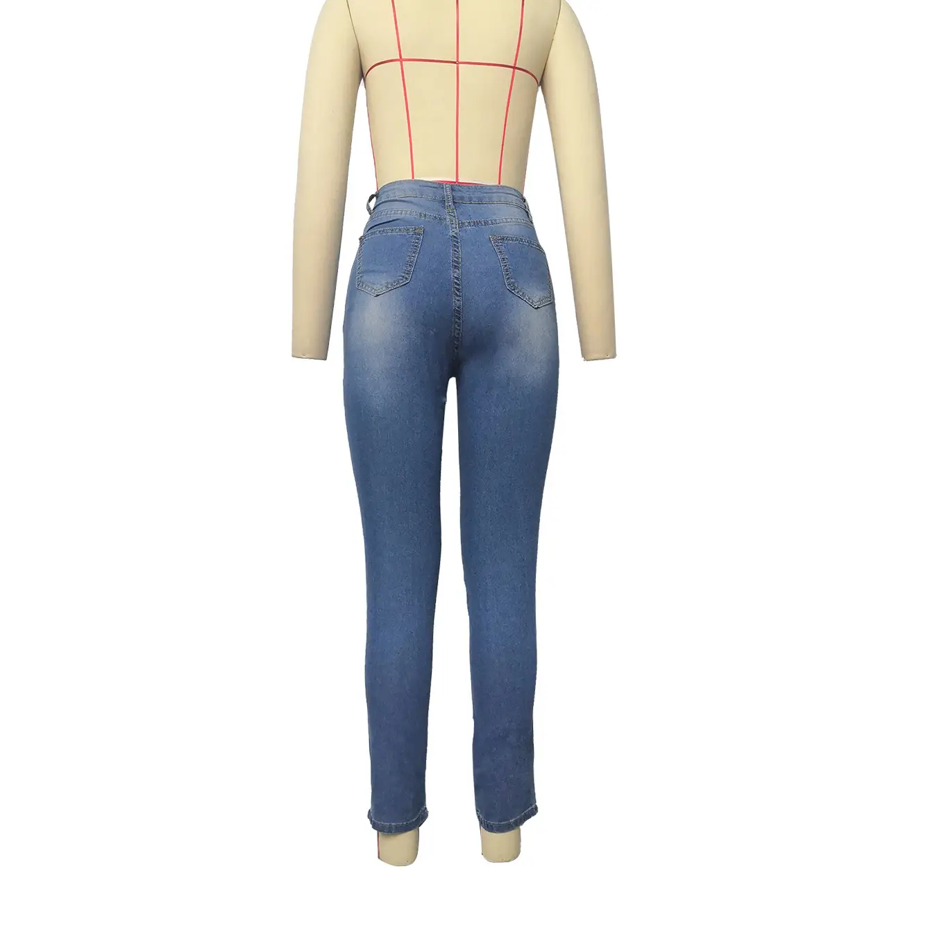 Women Slim Fit Blue Denim Leggings Stretchable — feature 33