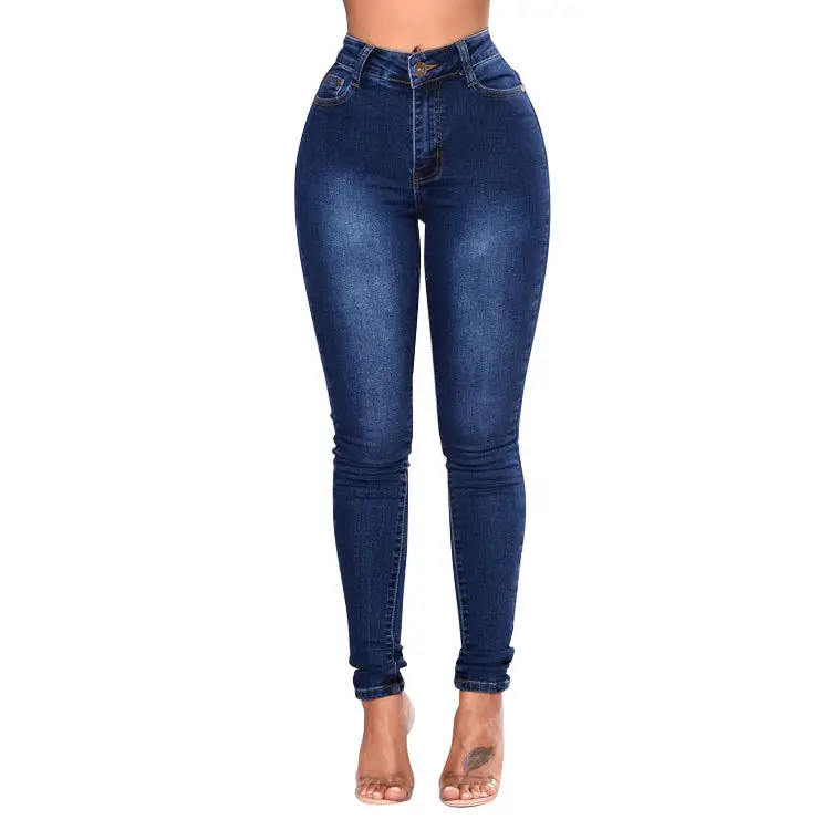 Women Slim Fit Blue Denim Leggings Stretchable - Image 3